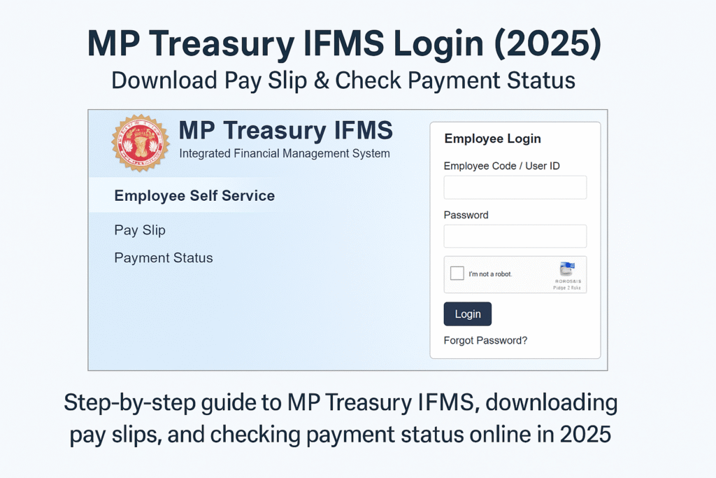 MP Treasury IFMS login 2025 portal – how to download pay slip and check payment status online
