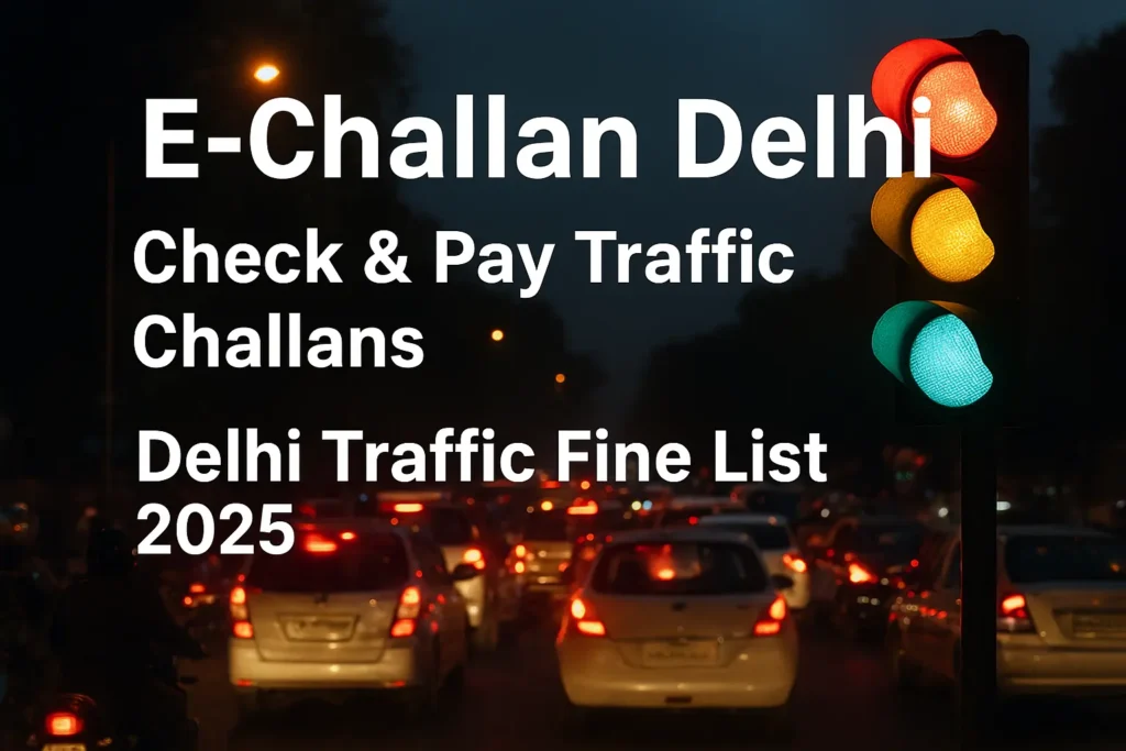 Check and pay Delhi traffic challan online through Parivahan or Delhi Traffic Police