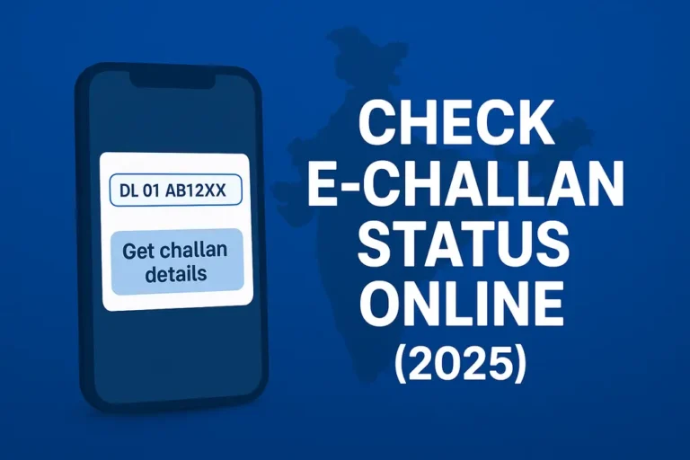 How to check traffic e-challan status online in India 2025