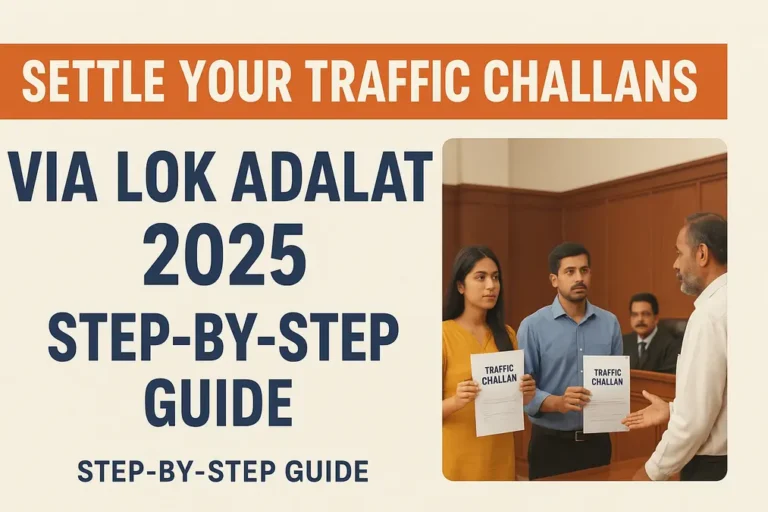 How to Settle Traffic Challans Through Lok Adalat in India – Step-by-Step Guide 2025
