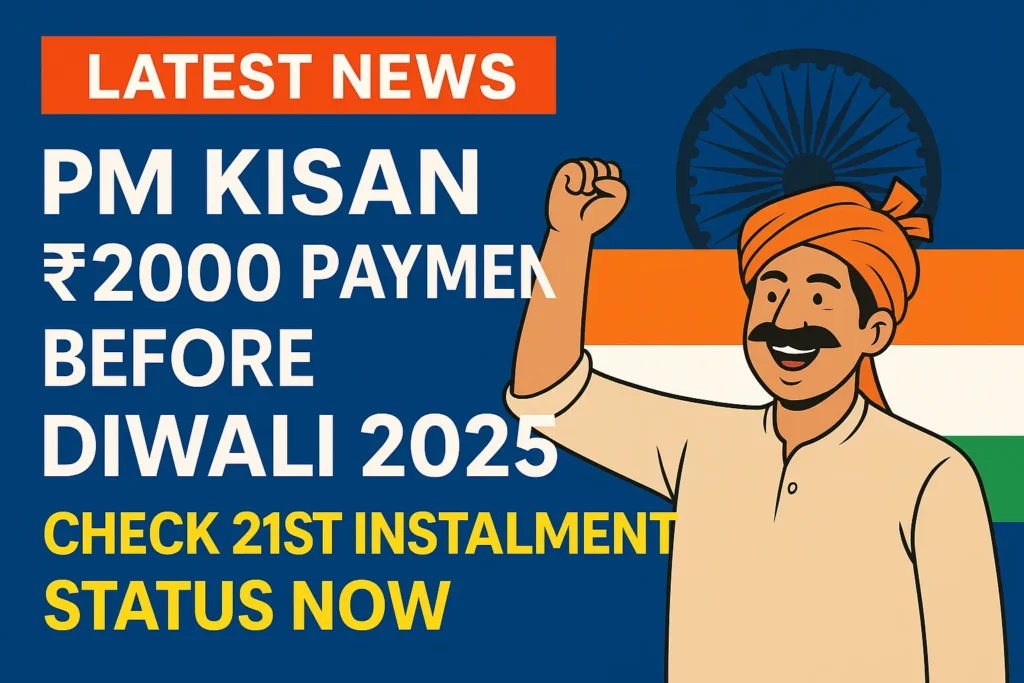 Prime Minister announces PM Kisan 21st Installment ₹2000 payment date 2025