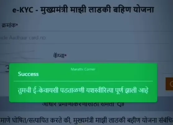 Screenshot Successful message confirming “eKYC Completed Successfully.”
